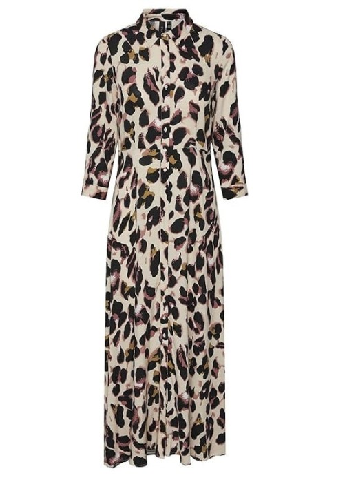 Rochie lunga YAS Yassavanna S. Noos de dama, print leaopard, L - OUTLET