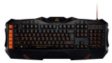 Tastatura Gaming Canyon Fobos CND-SKB3-US, Iluminata, USB, US layout (Negru/Portocaliu)