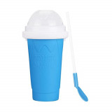 Pahar pentru preparare bautura racoritoare smoothie, granita, slush, DIY in 5 minute - Frozen Magic Slushy Cup, Albastru