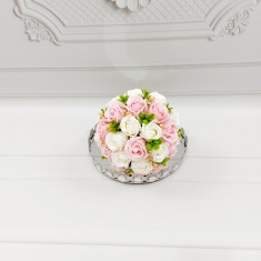 Buchet trandafiri de sapun roz deschis &amp;amp;#038; albi, ARBC1108 foto