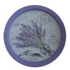 Farfurie metalica rotunda tip tava Pufo Sweet home of lavender pentru servire desert, prajituri, aperitive, 33 cm