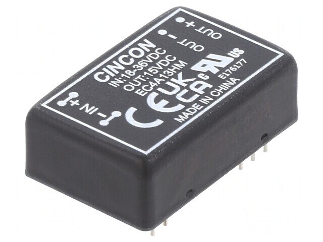Convertor DC/DC 18-36V la 15V 400mA THT EC4A13HM