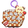 Jucarie pentru copii portabila flippy, joc gopher, cu lumini si muzica, tip breloc, model ursulet, material silicon si abs, maro