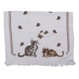 Cumpara ieftin Prosop de maini si fata bumbac maro alb 40x66 cm