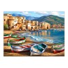 Pictura pe numere Avansati Plaja Orasului, 28.6x39.05cm, 10 Vopsele, Pensula, Carton pre-tiparit, Joc creativ Jad