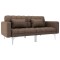 vidaXL Canapea extensibilă, maro, material textil 247219