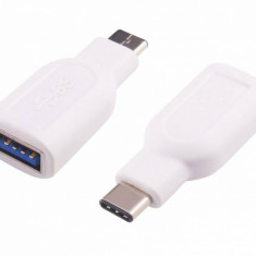 Adaptor USB-A 3.0 la USB-C T-M Alb, Goobay 66262