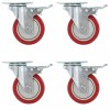 VidaXL Roți pivotante cu fr&acirc;ne duble, 4 buc., 100 mm 143472