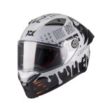 Cumpara ieftin Casca integrala Axxis Fenix Cyberpunk C4 alb lucios &ndash; tip viziera: MT-V-31B &ndash; DKS429 L (59/60cm)