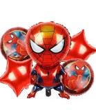 Set 5 Baloane Folie Spiderman Aniversare Copii Petrecere