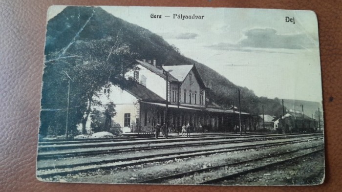Carte postala, Gara din Dej, 1930