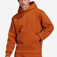 adidas Originals bluză bărbați, culoarea portocaliu, cu glugă, uni H09177-POMARANCZ