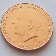 308. Moneda Gibraltar 2 Pence 2023 (Coronation)