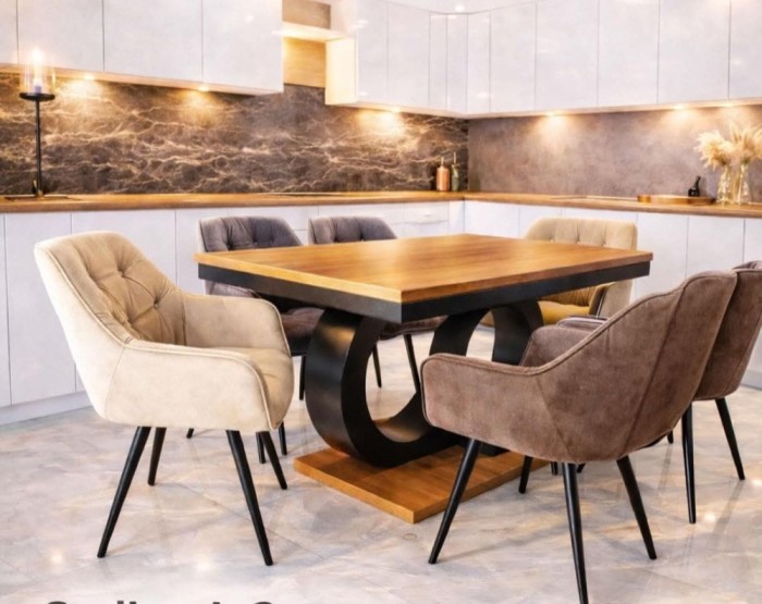 Set dining elegance 2 masa+6 scaune