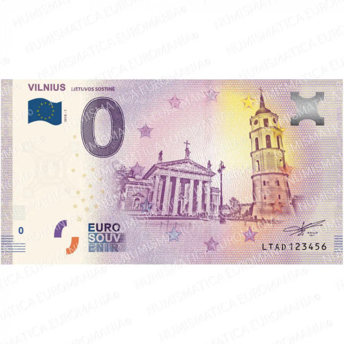 !!! RARR : 0 EURO SOUVENIR - LITUANIA , VILNIUS - 2018.1 - UNC // NU TRIMIT PRIN CURIER