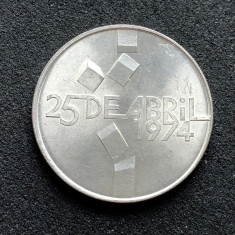 a507 Portugalia 100 escudos 1974 25 abril 74 argint