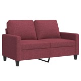 Cumpara ieftin Canapea cu 2 locuri, rosu vin, 120 cm, material textil