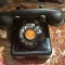 TELEFON VECHI DIN METAL SI EBONITA POST FIX/SONERIE CU SUNET PLACUT/FUNCTIONAL