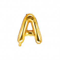 Balon Folie Litera A Auriu, 35 cm