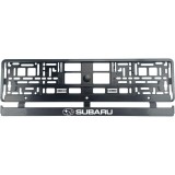 Set 2 bucati, suport numar inmatriculare Carbon, Subaru