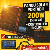 Panou solar monocristalin portabil 200W (50Wx4pc), Controller inclus