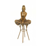 Doamna la bar-statueta din bronz masiv BJ-10, Nuduri