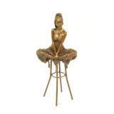 Doamna la bar-statueta din bronz masiv BJ-10