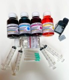 Set complet kit refill si cerneala reumplere cartuse HP 62 62XL Black &amp; Color