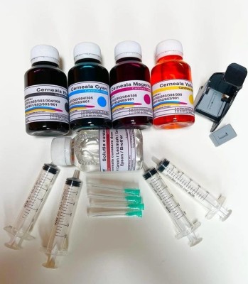 Set complet kit refill si cerneala reumplere cartuse HP 62 62XL Black &amp;amp; Color foto