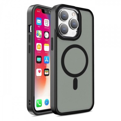 Husa MagSafe pentru Apple iPhone 15, OEM, Color Matte, Neagra foto