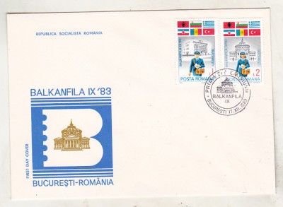 bnk fil FDC Romania 1983 - Balkanfila IX `83i - LP1088 foto