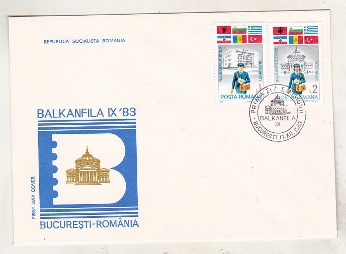 bnk fil FDC Romania 1983 - Balkanfila IX `83i - LP1088