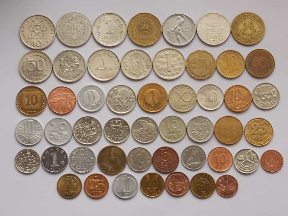 LOT 50 MONEDE DIFERITE DIN 50 TARI DE PE TOATE CONTINENTELE | arhiva ...