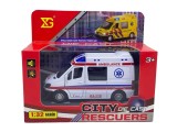 Masina Mercedes Sprinter Ambulanta Die-Cast - Mercedes Sprinter cu Sunete si Lumini, Scara 1:32