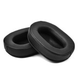 Set 2 bureti JZF pentru casti Audio-Technica ATH M50X, M50XBT, M50, M40X, M30, M20, M10, Negru, Piele ecologica, Spuma cu memorie
