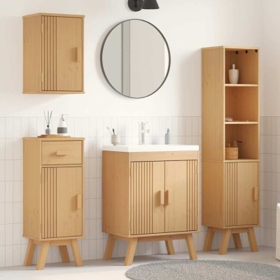 vidaXL Set de Mobilier pentru Baie 4 pcs Maro 114 x 43 x 73.5 cm 3334190 foto