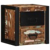 Gossi noptiera multicolor 40x35x40 cm lemn masiv recuperat