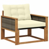 vidaXL Set de canapele de exterior Lemn solid de Acacia și Textilene 3438886