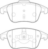Set Placute frana punte fata SRLine Polonia, Citroen C4, 2004-2018; C4 Grand Picasso, 2006-2013; Ds4 2011-2015, Ds5 2012-2016; Peugeot 208, 2012-2020