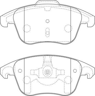 Set Placute frana punte fata SRLine Polonia, Citroen C4, 2004-2018; C4 Grand Picasso, 2006-2013; Ds4 2011-2015, Ds5 2012-2016; Peugeot 208, 2012-2020