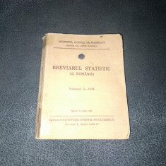 BREVIARUL STATISTIC AL ROMANIEI 1939 VOL II