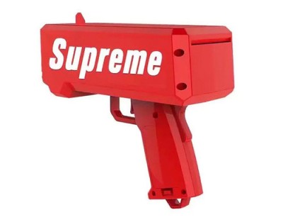 Pistol Supreme care arunca bani, jucarie interactiva, perfecta pentru petreceri foto