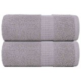 Prosoape de baie 2 buc. FROGN gri 30x30 cm 100% bumbac