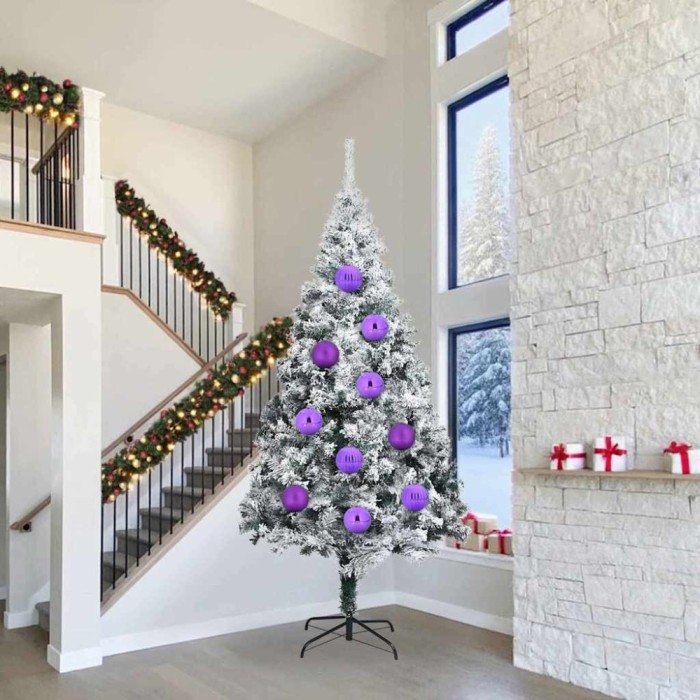 vidaXL Set de Globuri de Crăciun 4 pcs Violet 42018879