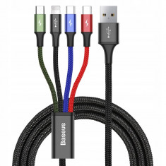 Baseus 4in1 cablu USB Lightning / 2x USB tip C / micro USB 3.5A 1.2m