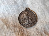 MEDALION SFANTUL ROCH foarte vechi DE COLECTIE patina MINUNATA exceptional UNIC