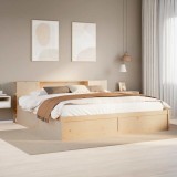 vidaXL Cadru de pat fără saltea, 180x200 cm, lemn masiv pin