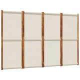 Cumpara ieftin Paravan de camera cu 4 panouri, gri deschis, 280x180 cm