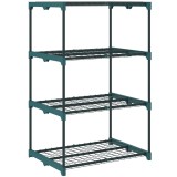 Outsunny Suport Vertical pentru Plante cu 4 Niveluri din Oțel și Plastic, Suport pentru Ghivece de Interior și Exterior, Grădină, Balcon, 67x49x105 cm