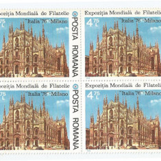 |Romania, LP 922/1978, Expozitia Filatelica "Italia '76", Milano, bloc 4, MNH